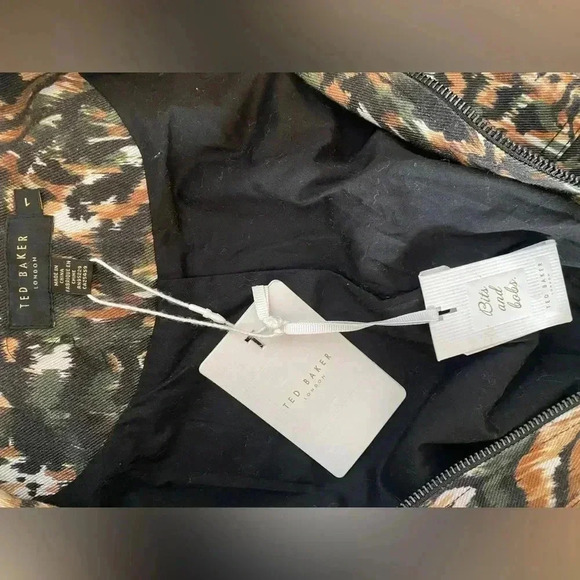 NWT Ted Baker London Inniza Urban Printed Cargo Jacket Ted Size 1 US Size 2 - Picture 9 of 11